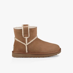 Ugg Classic Mini Spill Seam Klassiska Stövlar Dam Bruna (673928KBM)